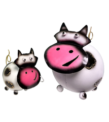 Painted Metal Cow - Various Sizes