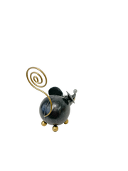 Painted Metal Mouse Photo Holder