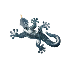 Painted Metal Gecko