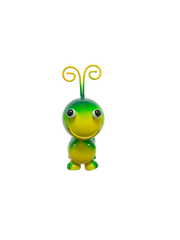 Painted Metal Caterpillar - Green