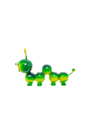 Painted Metal Caterpillar - Green