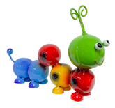 Painted Metal Caterpillar - Rainbow