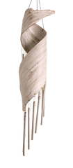 Iron Leaf Wind Chime - White Wash