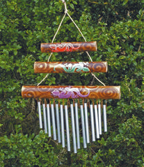 Bamboo 3 Piece Chime - Gecko Motif