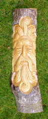Green Man Log Carving Santa - 50cm