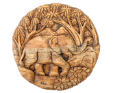 Circle Elephant Wall Plaque