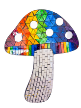 Mosaic Wall Plaque Rainbow Mushroom