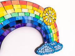 Mosaic Wall Plaque Rainbow and Sun