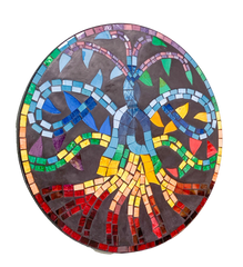 Mosaic Meditation Wall Plaque