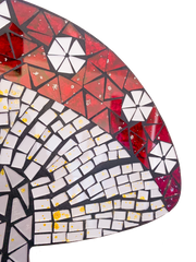Mosaic Wall Plaque Red and White Mushroom