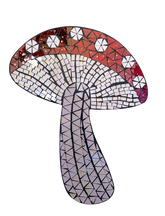 Mosaic Wall Plaque Red and White Mushroom
