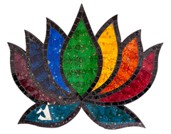 Mosaic Wall Hanging Rainbow Lotus