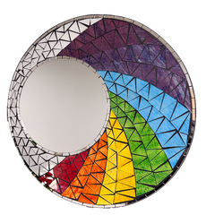 Mosaic Mirror Rainbow Spiral - 40cm
