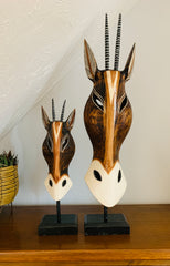 Mask on Plinth - Gazelle, Various Sizes
