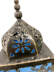 Moroccan Style Lamp Square Turquoise