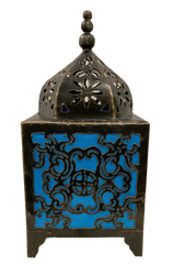 Moroccan Style Lamp Square Turquoise