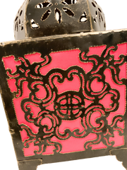 Moroccan Style Lamp Square Pink