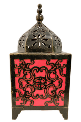 Moroccan Style Lamp Square Pink