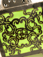 Moroccan Style Lamp Square Green