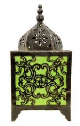 Moroccan Style Lamp Square Green