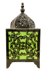 Moroccan Style Lamp Square Green
