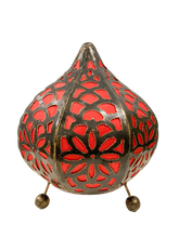 Moroccan Lamp with Top Red