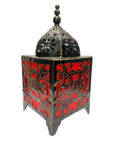 Moroccan Style Lamp Square Red