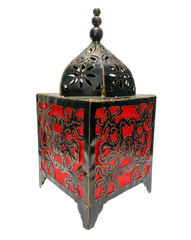 Moroccan Style Lamp Square Red