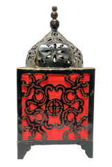 Moroccan Style Lamp Square Red