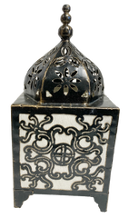 Moroccan Style Lamp Square White