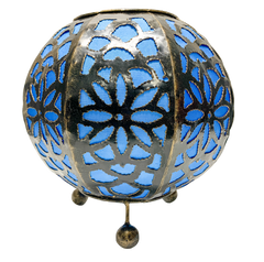Moroccan Style Lamp Sphere Blue