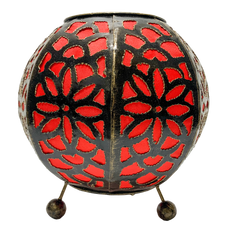 Moroccan Style Lamp Sphere Red