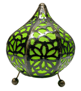 Moroccan Lamp with Top Green
