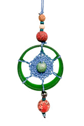 Hanging Glass Ornament - Green