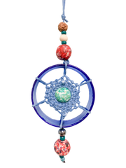 Hanging Glass Ornament - Blue