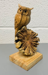 Parasite Wood Owl Statue
