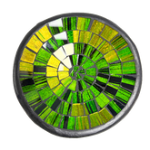 Round Mosaic Bowl Set of Four - Green