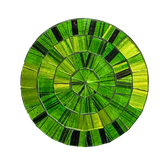 Round Mosaic Coaster Set of Four - Green