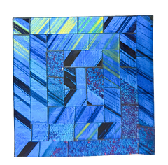 Square Mosaic Coaster Set of Four - Blue