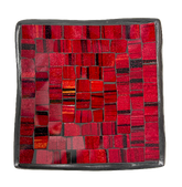 Square Mosaic Bowl Set of Four - Red