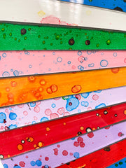 Multicoloured Stripe Mosaic Mirror