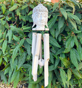 White Buddha Bamboo Windchime