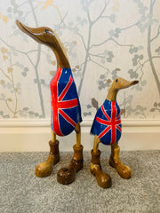 Bamboo Root Ducks with British Flag Body Bamboo Root Ducks with British Flag Body