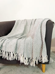 Recycled Cotton Diamond Design Throw