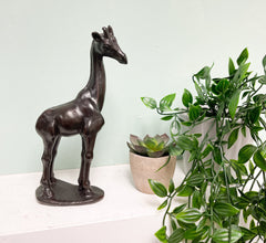 Black Giraffe Statue Ornament Resin