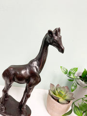 Black Giraffe Statue Ornament Resin