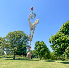 Iron Wind Chime - Cat Curled Tail
