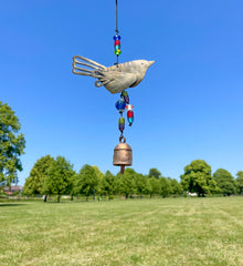 Iron Wind Chime - Bird with Beads