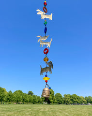 Iron Wind Chime - 3 Sausage Dog String