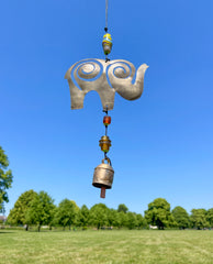 Iron Wind Chime - Elephant Spirals